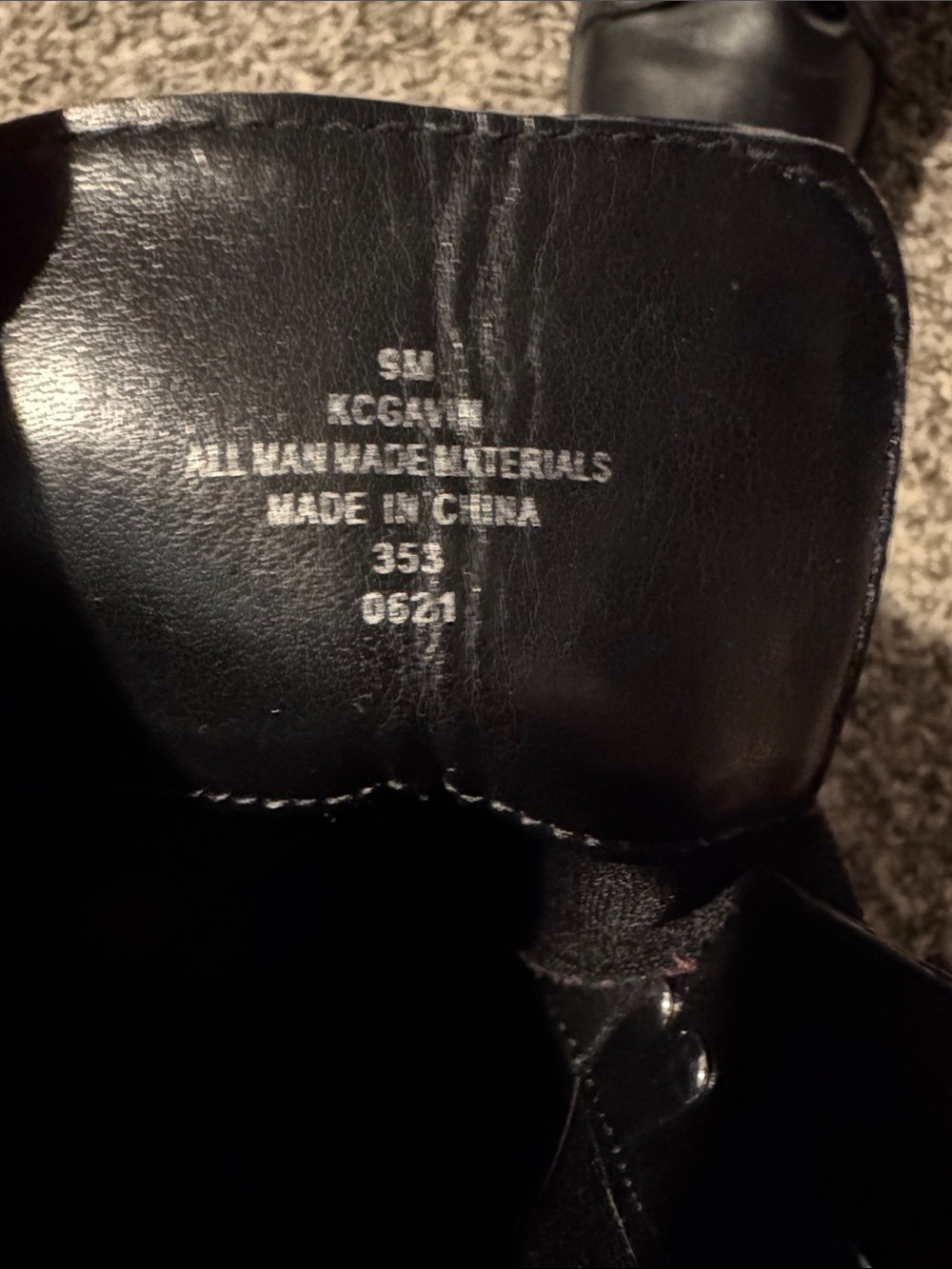 Calvin Klein Black Lace-Up Combat Moto Boots with Buckle - Picture 2 of 7
